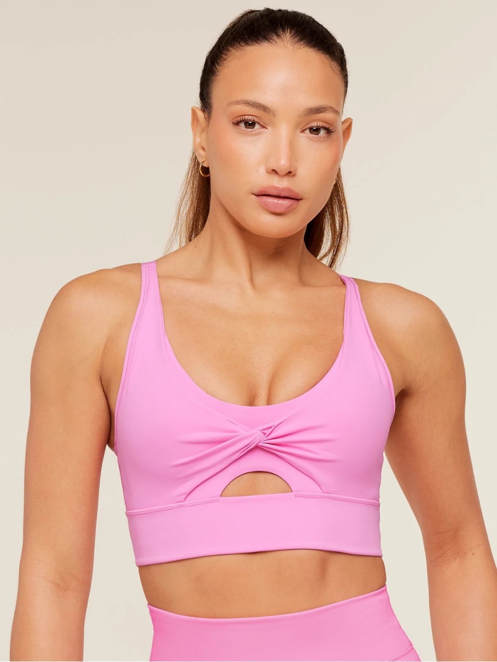 Gymshark Pink Twist Front Sports Bra